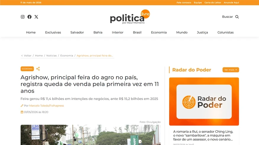 Agrishow 2026: Recuo histórico de 25% nas vendas desafia o setor após uma década de altas