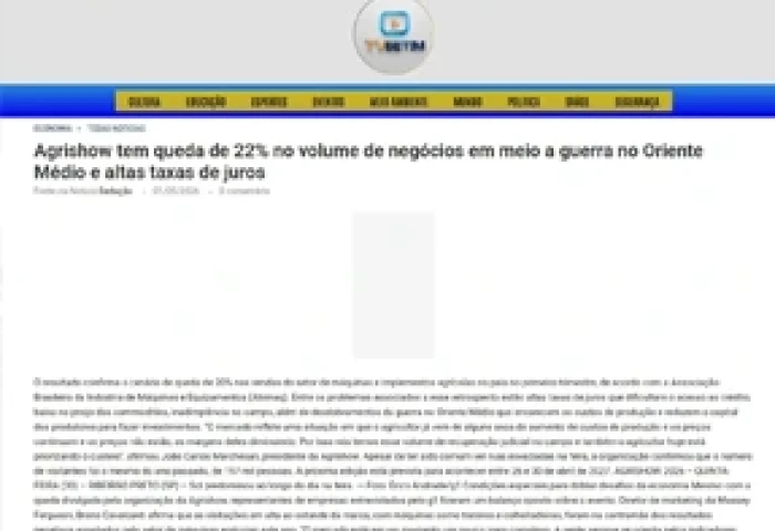 Agrishow 2026 encerra com queda de 22% nos negócios, mas nichos de tecnologia celebram ...